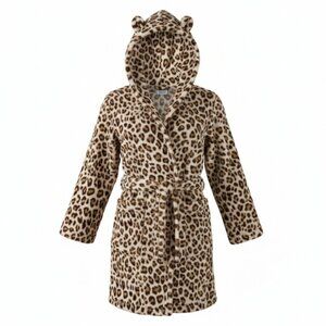Gap soft leopard bathrobe kids sz 6